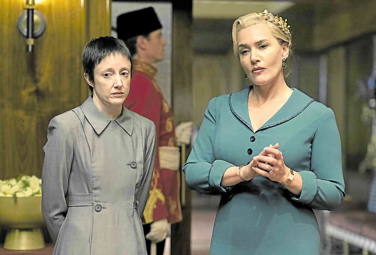 'The Regime' stars Riseborough, Plimpton and Gallienne weigh in on their roles  |  Andrea Riseborough (as Agnes, left) with Kate Winslet in “The Regime”
