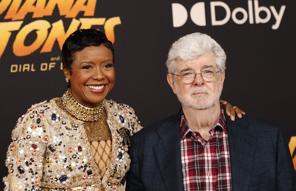 George Lucas and his wife Mellody Hobson