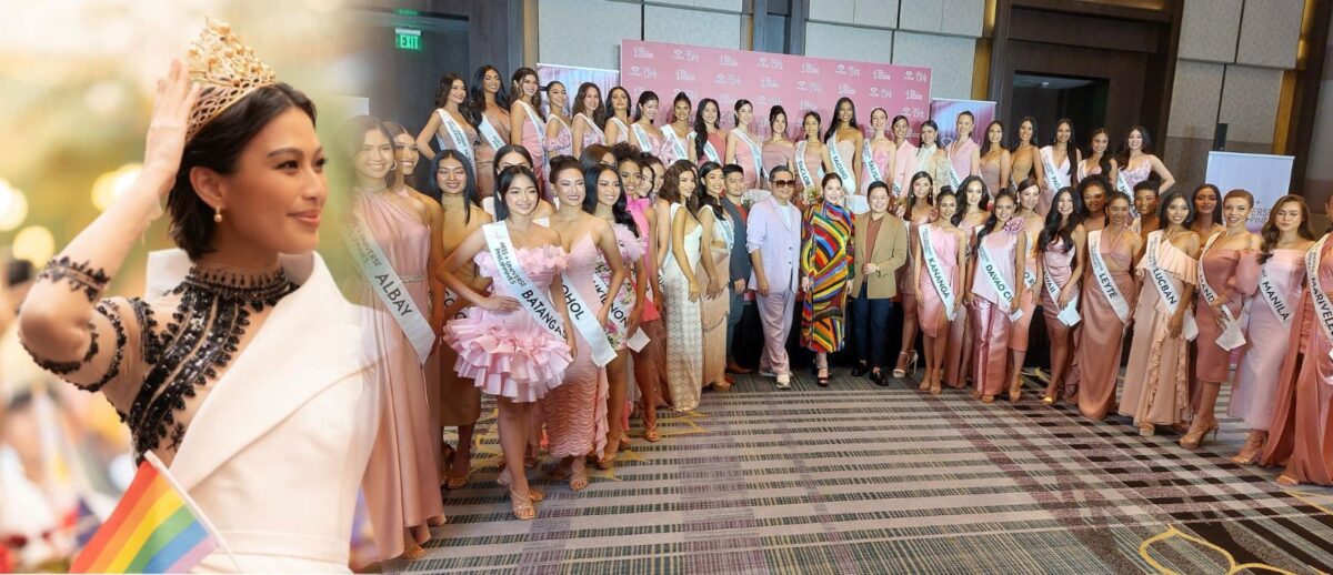 Reigning Miss Universe Philippines Michelle Dee, and MUPH delegates and officials. Images from Dee's Instagram, Armin P. Adina