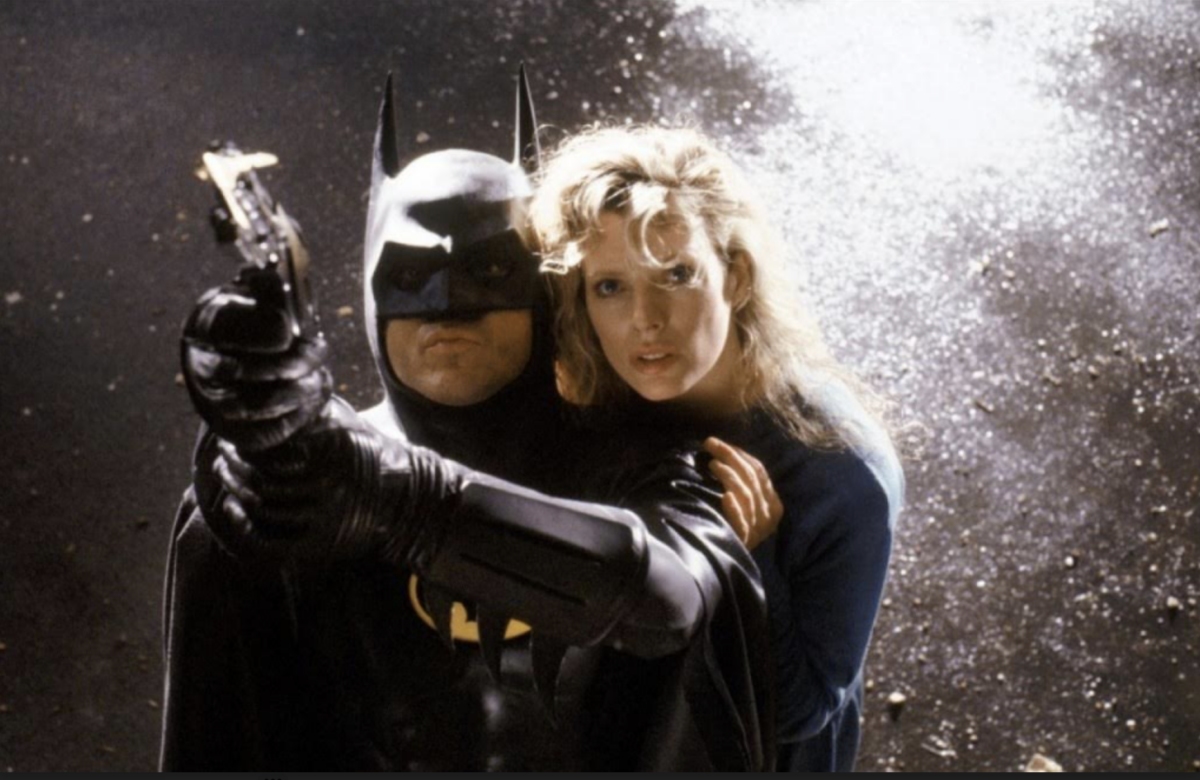 Michael Keaton and Kim Bassinger in Batman. Image from Warner Bros. and DC Comics