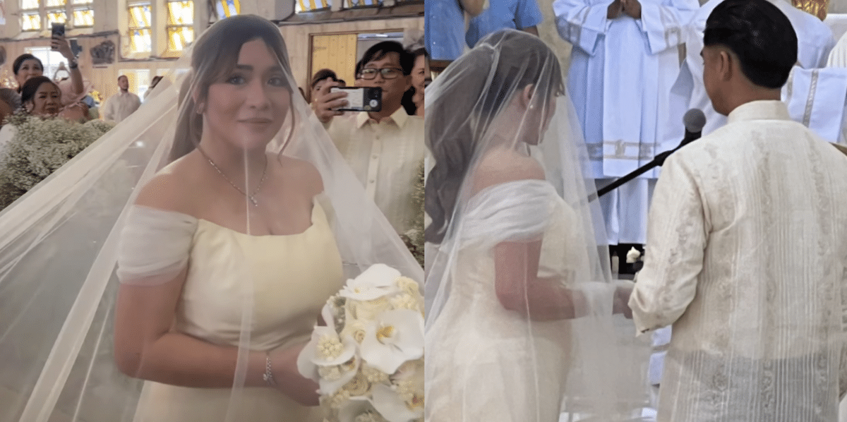Angeline Quinto weds non-showbiz partner Nonrev Daquina in Quiapo church | Image: Instagram/@eriksantos