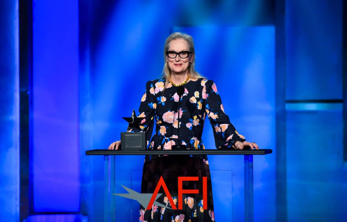 HOLLYWOOD, CALIFORNIA - APRIL 27: Meryl Streep speaks onstage during the 49th AFI Lifetime Achievement Award Gala Tribute celebrating Nicole Kidman at Dolby Theatre on April 27, 2024 in Hollywood, California. Alberto E. Rodriguez/Getty Images/AFP (Photo by Alberto E. Rodriguez / GETTY IMAGES NORTH AMERICA / Getty Images via AFP)