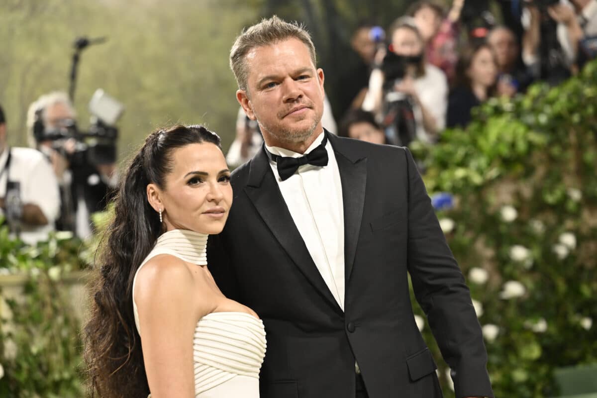 Luciana Barroso and Matt Damon