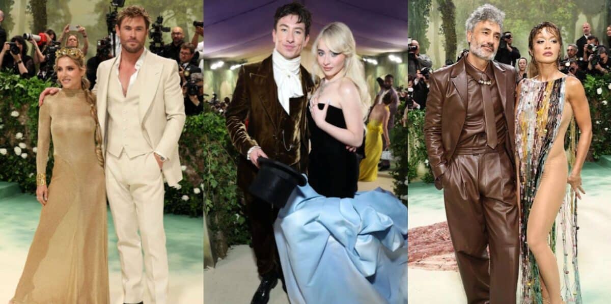 Met Gala 2024 celebrity couples on the red carpet. Image from Instagram/@metgalaofficial_