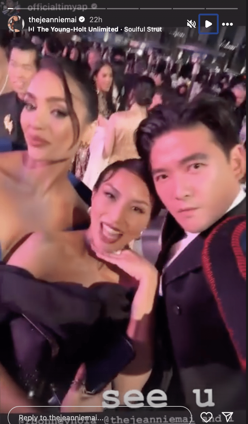 Jeannie Mai with Miss Universe 2022 R'Bonney Gabriel and eventologist Tim Yap