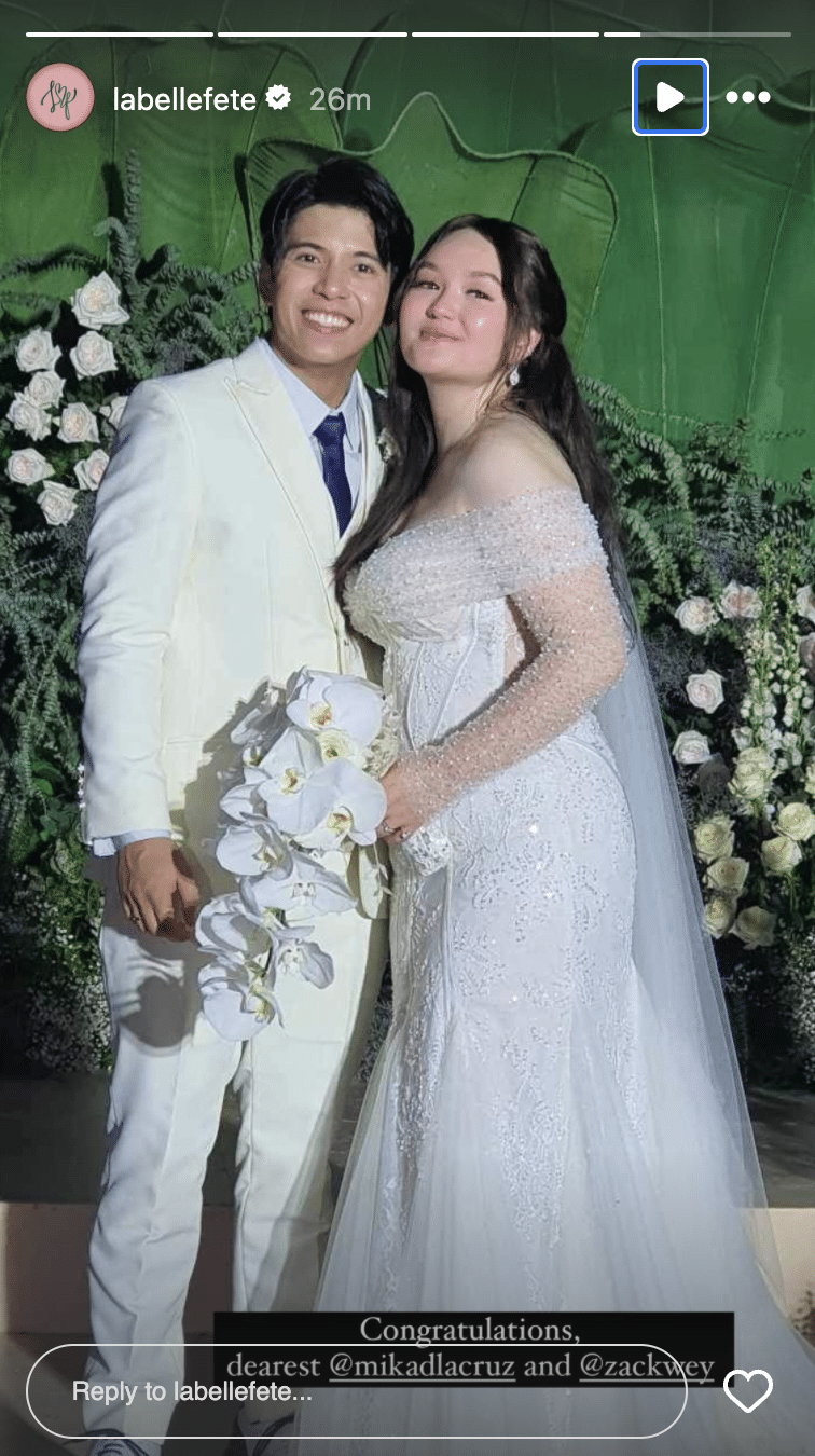 Nash Aguas, Mika Dela Cruz now married