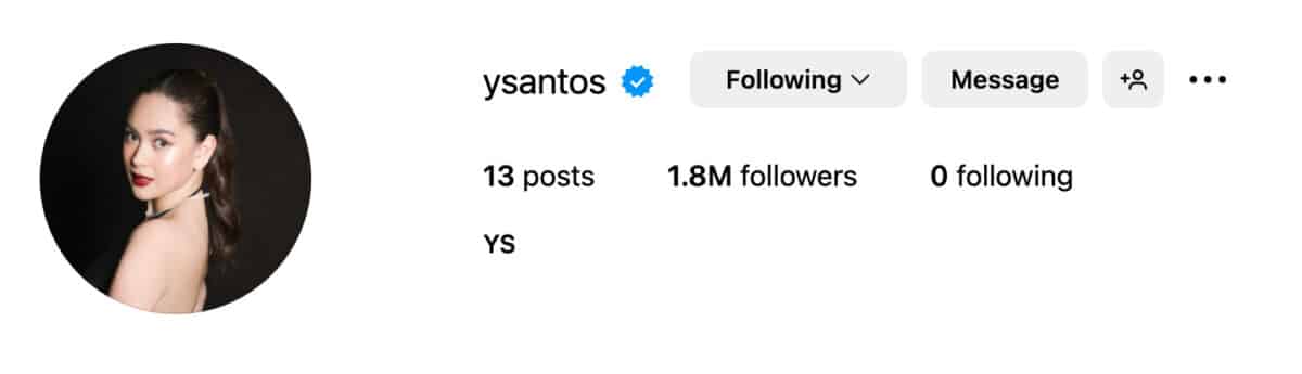 Paolo Contis no longer follows GF Yen Santos on Instagram