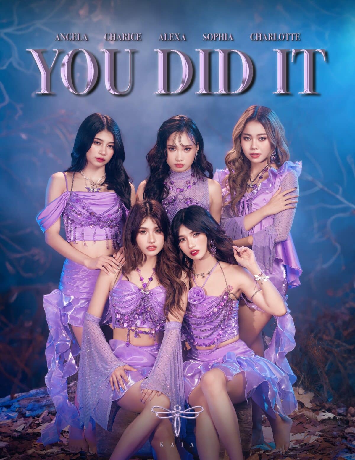 P-pop girl group KAIA in a concept photo for "You Did It." Image: X/@KAIAOfficialPH