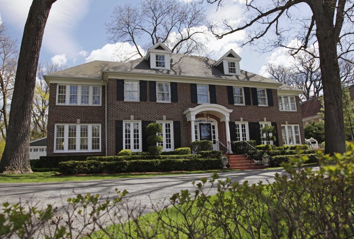 Brick house in Winnetka, Illinois, featured in the 1990 movie "Home Alone"