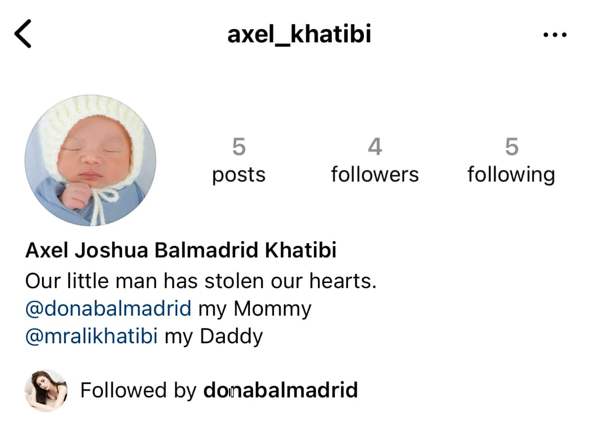 Ali Khatibi, non-showbiz GF welcome baby Axel Joshua