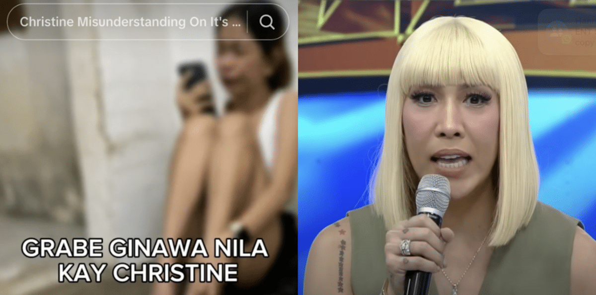 "EXpecially For You" searcher Christine and Vice Ganda | Images: TikTok/@jhelo_bernabe, Screengrab from YouTube/It's Showtime