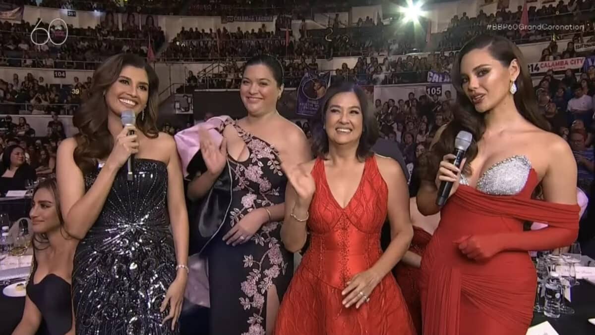Binibining Pilipinas queens (from left) Shamcey Supsup, Janina San Miguel, Dang Cecilio, and Catriona Gray/
