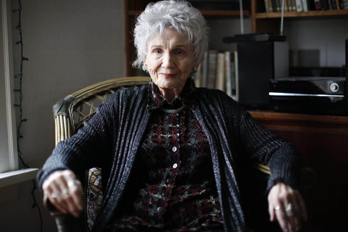 Canadian author Alice Munro is photographed during an interview in Victoria, B.C. Tuesday, Dec.10, 2013.