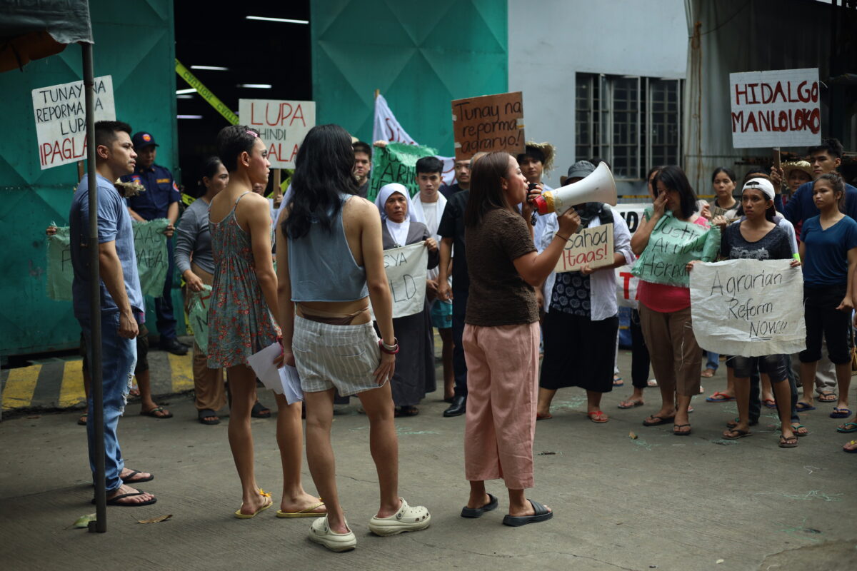 Sassa Gurl (center) in a behind-the-scenes look at "Balota." Image: Courtesy of Cultural Center of the Philippines