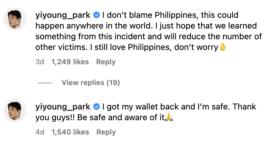 Korean football player Yi Young-park falls victim to alleged pickpockets in BGC