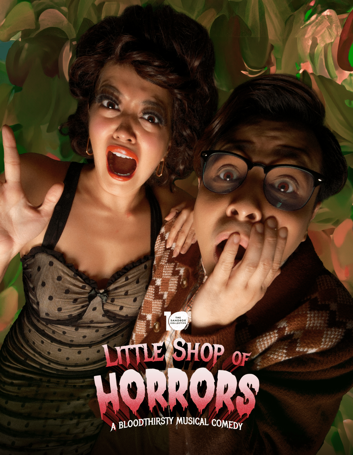 Sue Ramirez and Reb Atadero in a promo photo for "Little Shop of Horrors." Image: Courtesy of The Sandbox Collective
