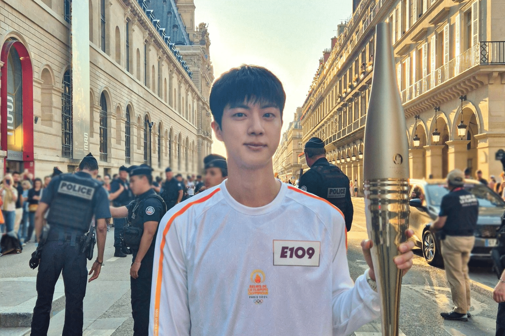 BTS’ Jin ‘honored’ after carrying torch at 2024 Summer Olympics in Paris