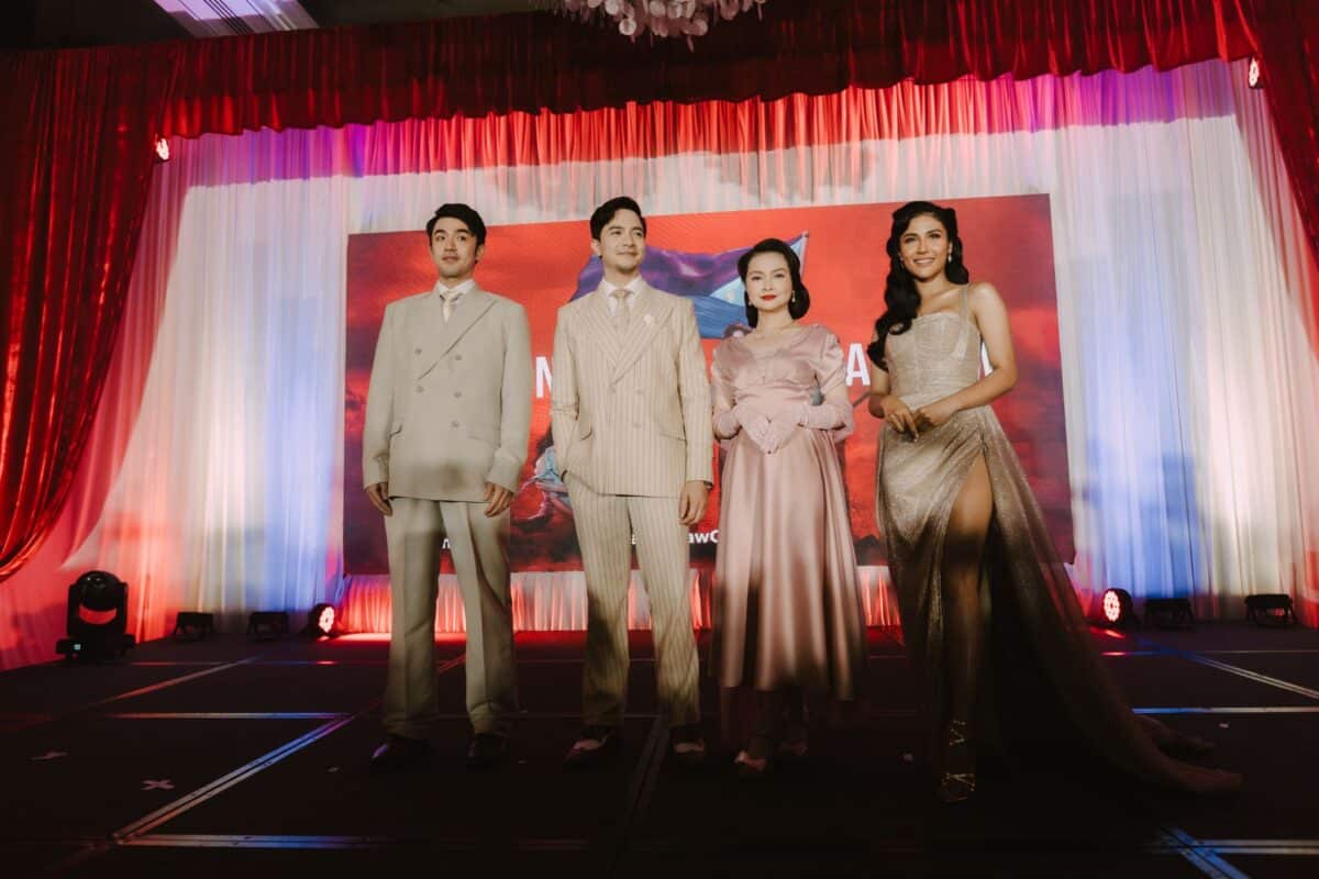 (From left) David Licauco, Alden Richards, Barbie Forteza, and Sanya Lopez in the press conference of "Pulang Araw." Image: Courtesy of Netflix