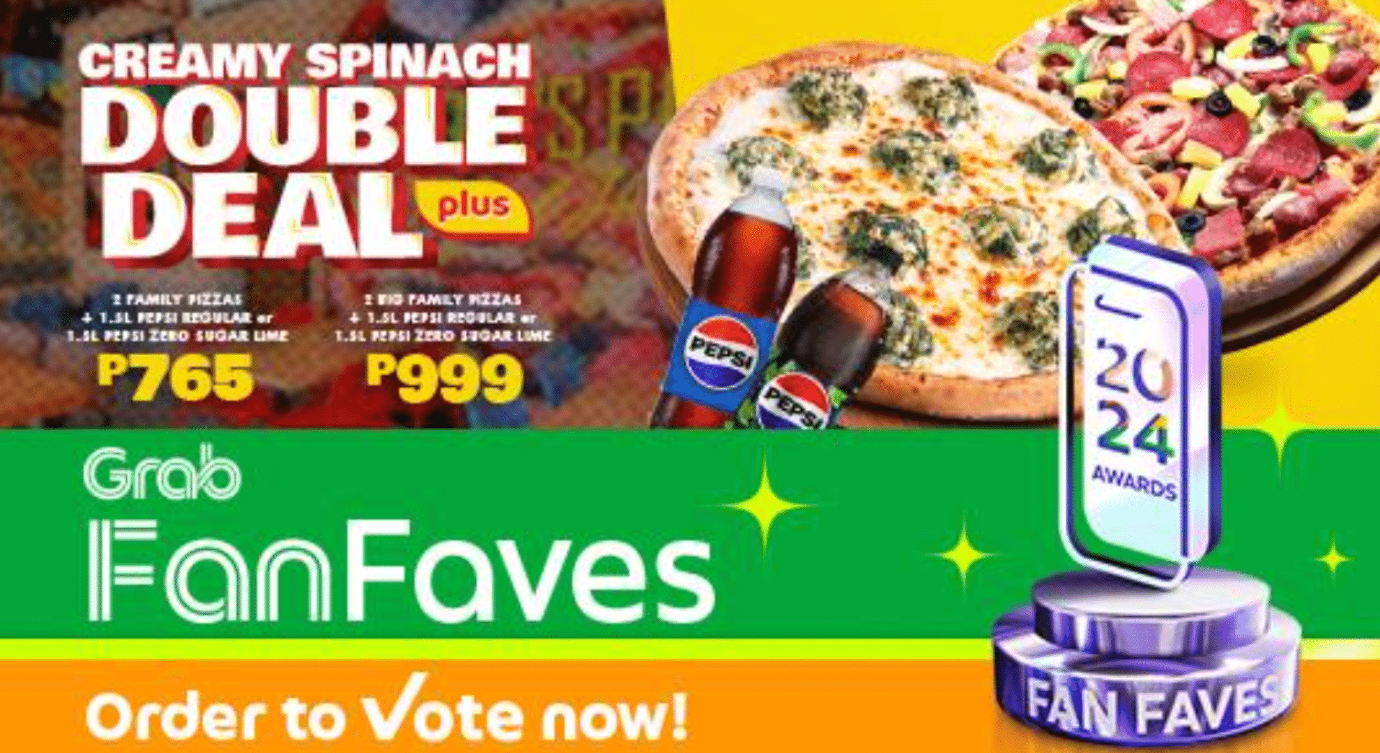 Angels Pizza Launches The Creamy Spinach Double Deal Plus For GrabFood