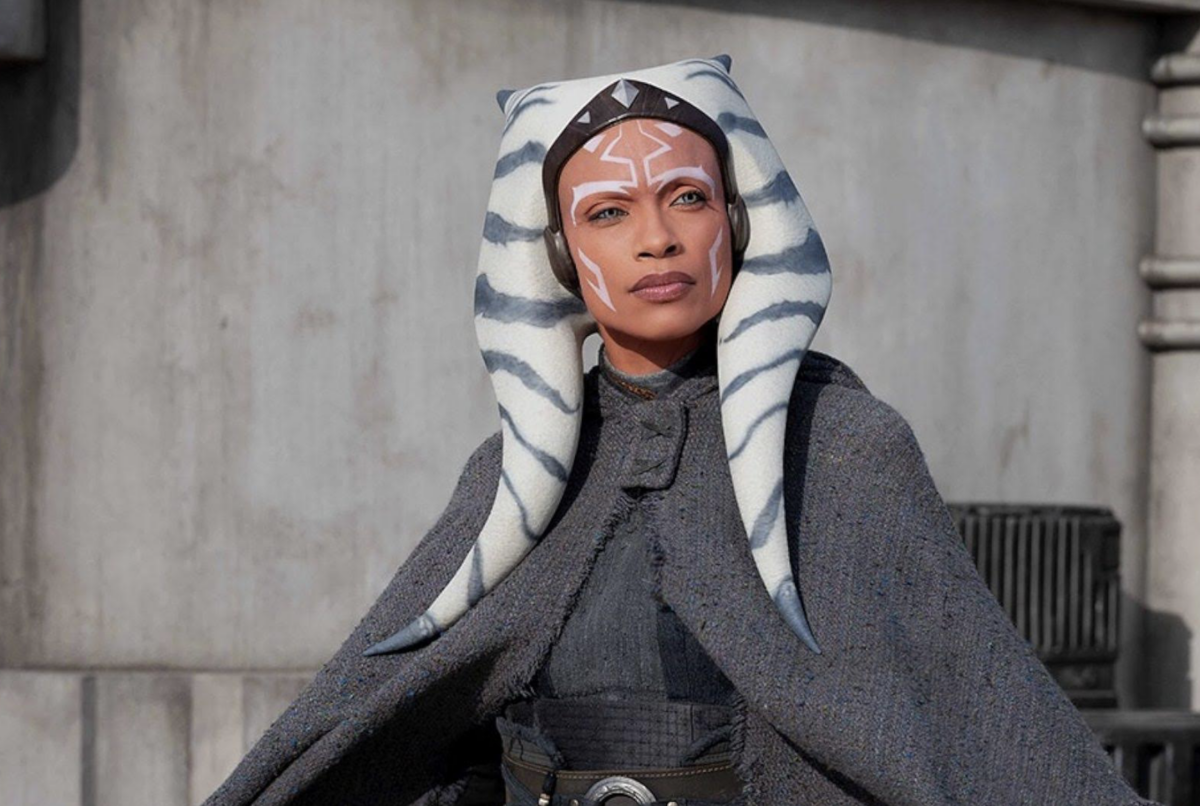 Rosario Dawson as Ahsoka Tano in Star Wars. Image from Image from Lucasfilm and Disney+