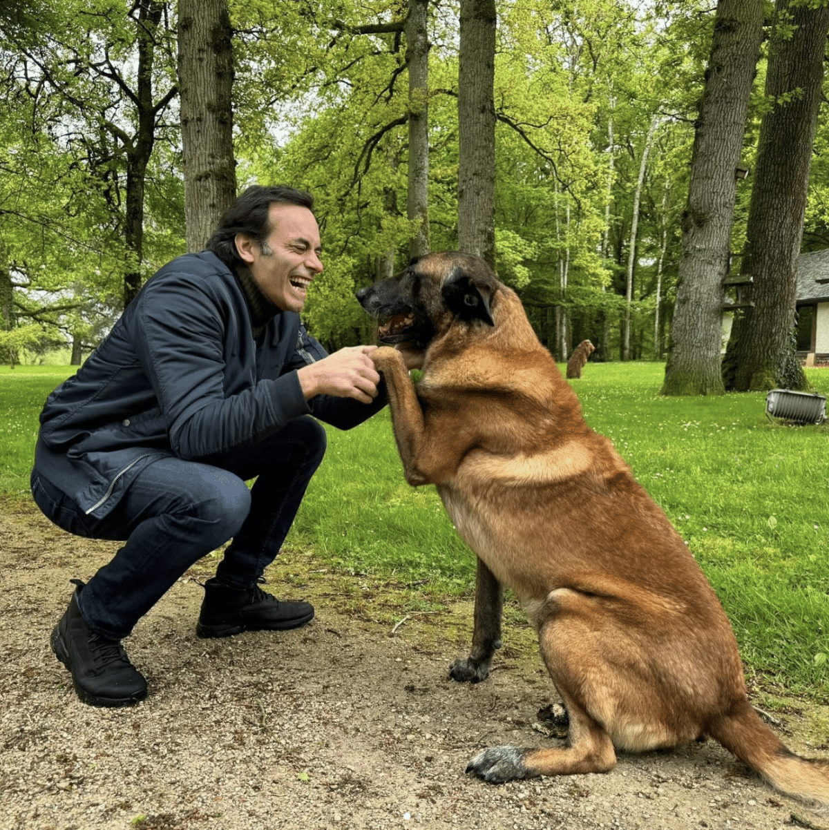 Alain Delon's son Anthony with Loubo. Image from Anthony Delon's Instagram