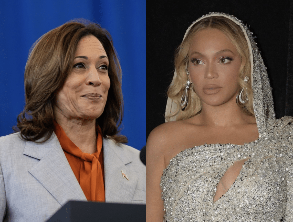 Kamala Harris with Beyoncé? Yes, but only through loudspeakers