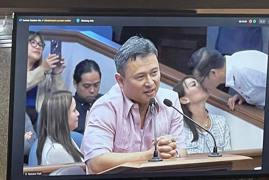 Bianca Manalo and Sherwin Gatchalian react to their viral Senate kiss photo