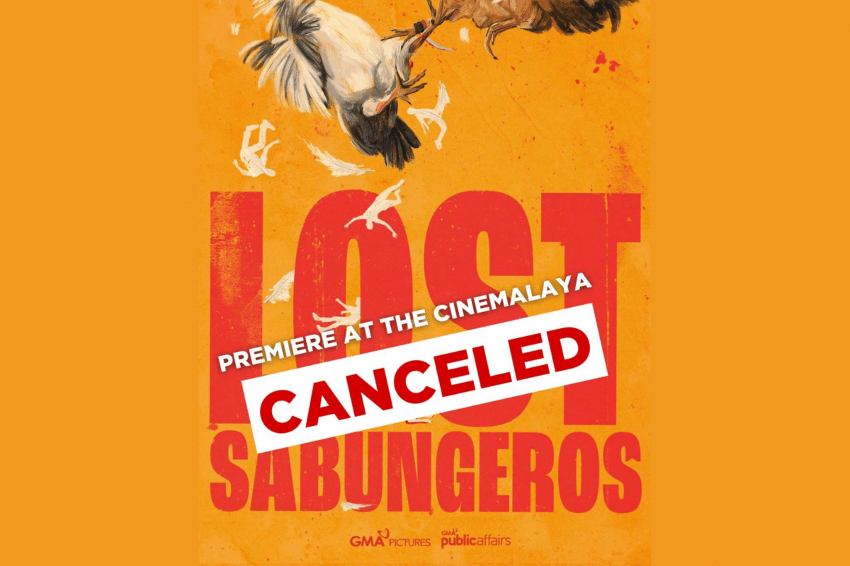Cinemalaya cancels ‘Lost Sabungeros’ screenings, cites ‘security concerns’. Image: Facebook/GMA Pictures