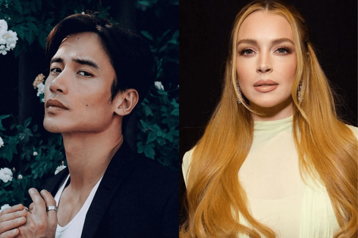 Filipino-Canadian Manny Jacinto cast as Lindsay Lohan’s husband in ‘Freaky Friday’ sequel. Images: Emma Pilkington Mead via Instagram/@mannyjacinto, Miles Diggs via Instagram/@lindsaylohan