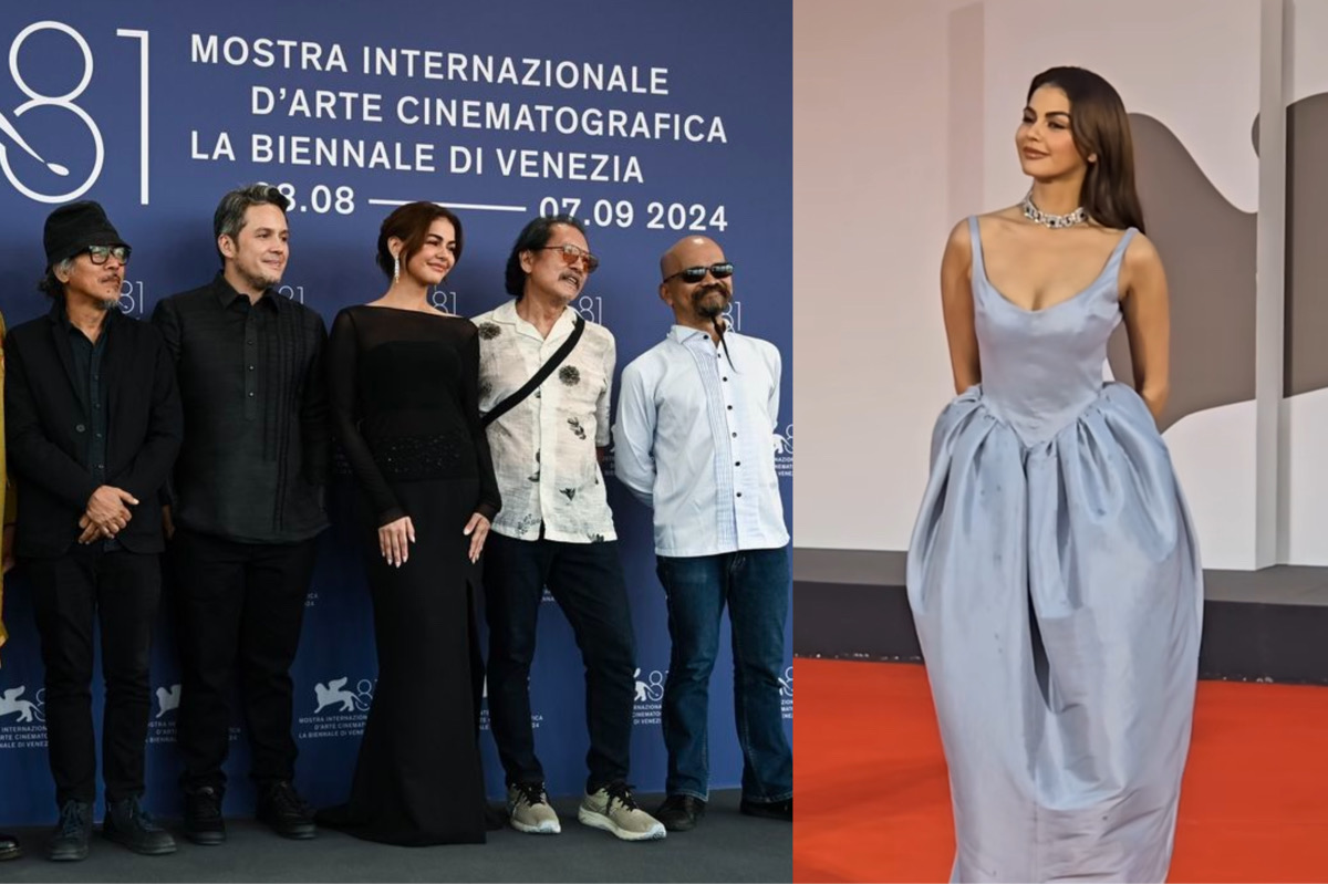 Janine Gutierrez walks the red carpet at Venice Film Festival