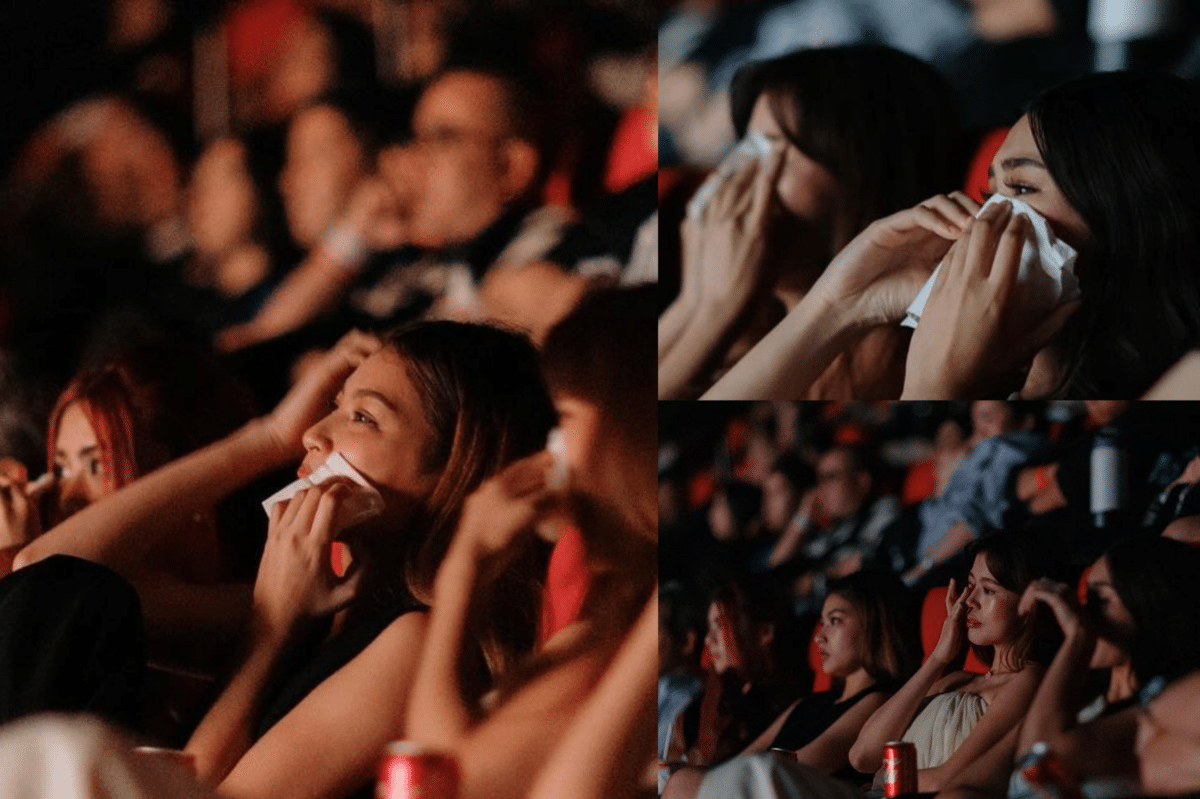 BINI Colet, Jhoanna, Maloi, Mikha emotional at docu’s advanced screening. Image: Metrophoto via Instagram/@starmagicphils