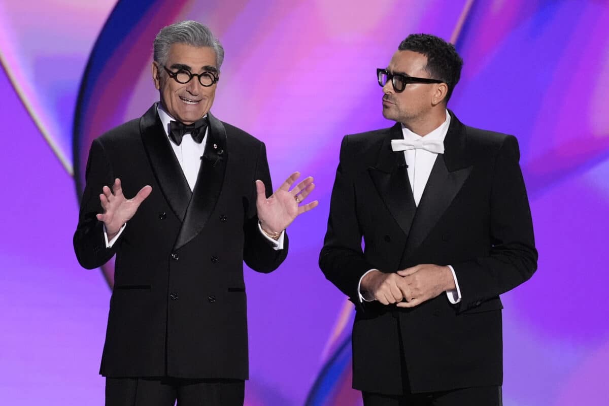 Hosts Eugene Levy and Dan Levy