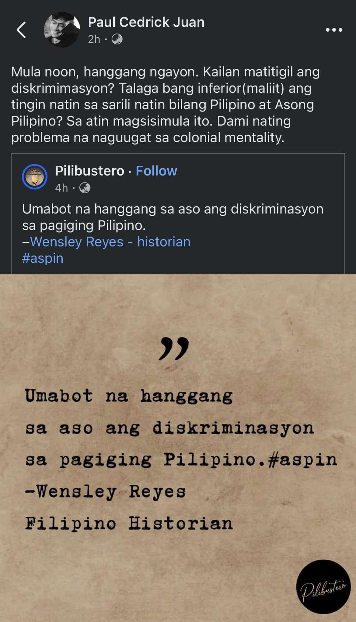 Image: Screengrab from Facebook/Paul Cedrick Juan