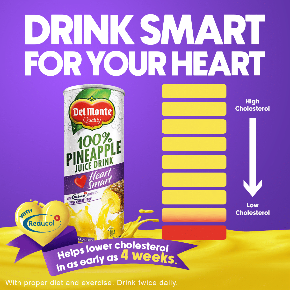 Del Monte 100% Pineapple Juice Heart Smart