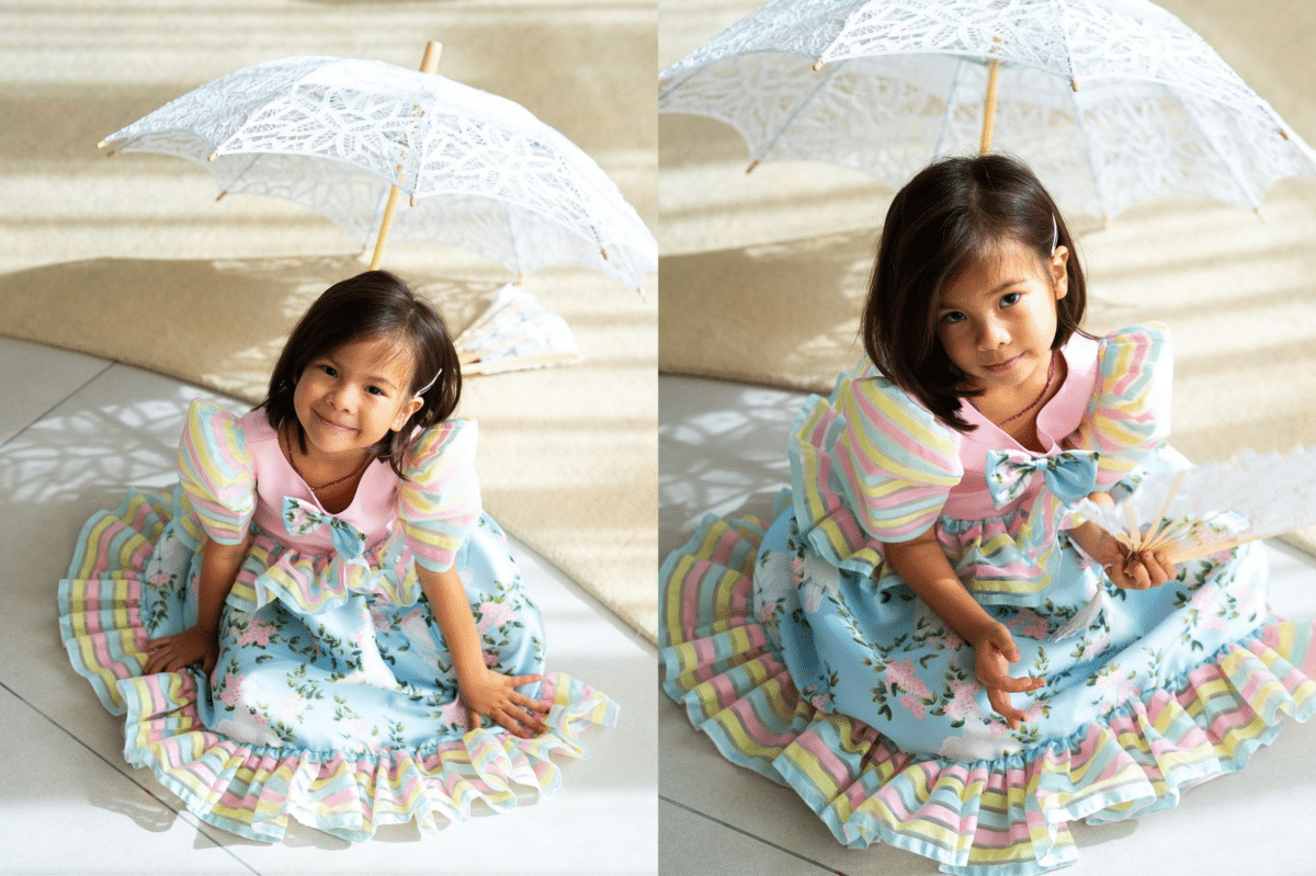 LOOK: Anne Curtis proud as daughter Dahlia stuns in colorful Filipiniana for school program. Images: Instagram/@annecurtissmith