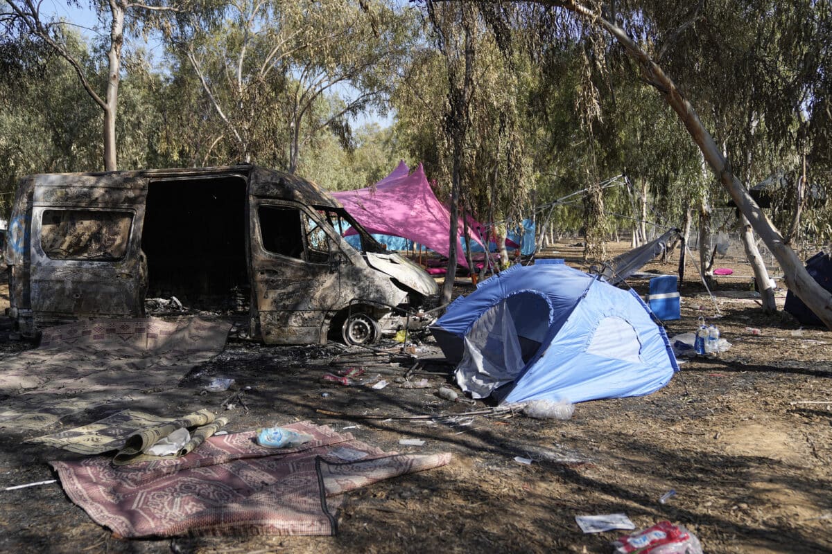 The site of the Nova music festival where revelers were killed