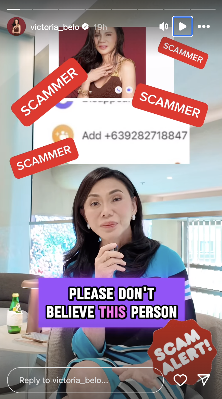 Vicki Belo laments friends being bothered by 'evil scammers' posing as her