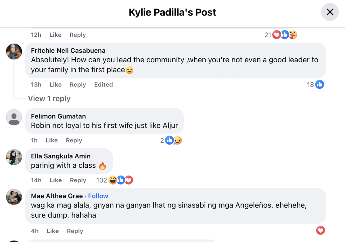 Facebook/Kylie Padilla