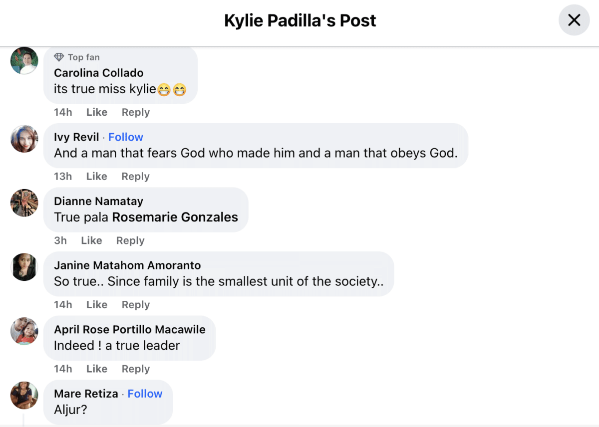 Facebook/Kylie Padilla