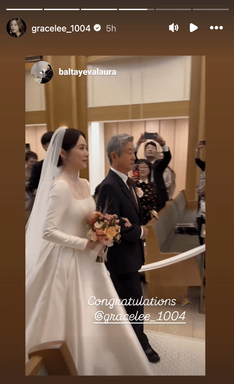 Grace Lee marries non-showbiz fiancé