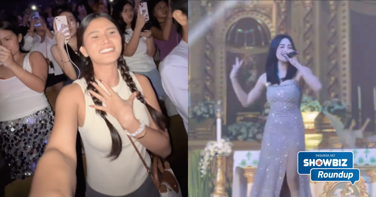 Showbiz Roundup: Jen Barangan’s flash use; Julie Anne San Jose’s church performance. Images: FILE PHOTOS