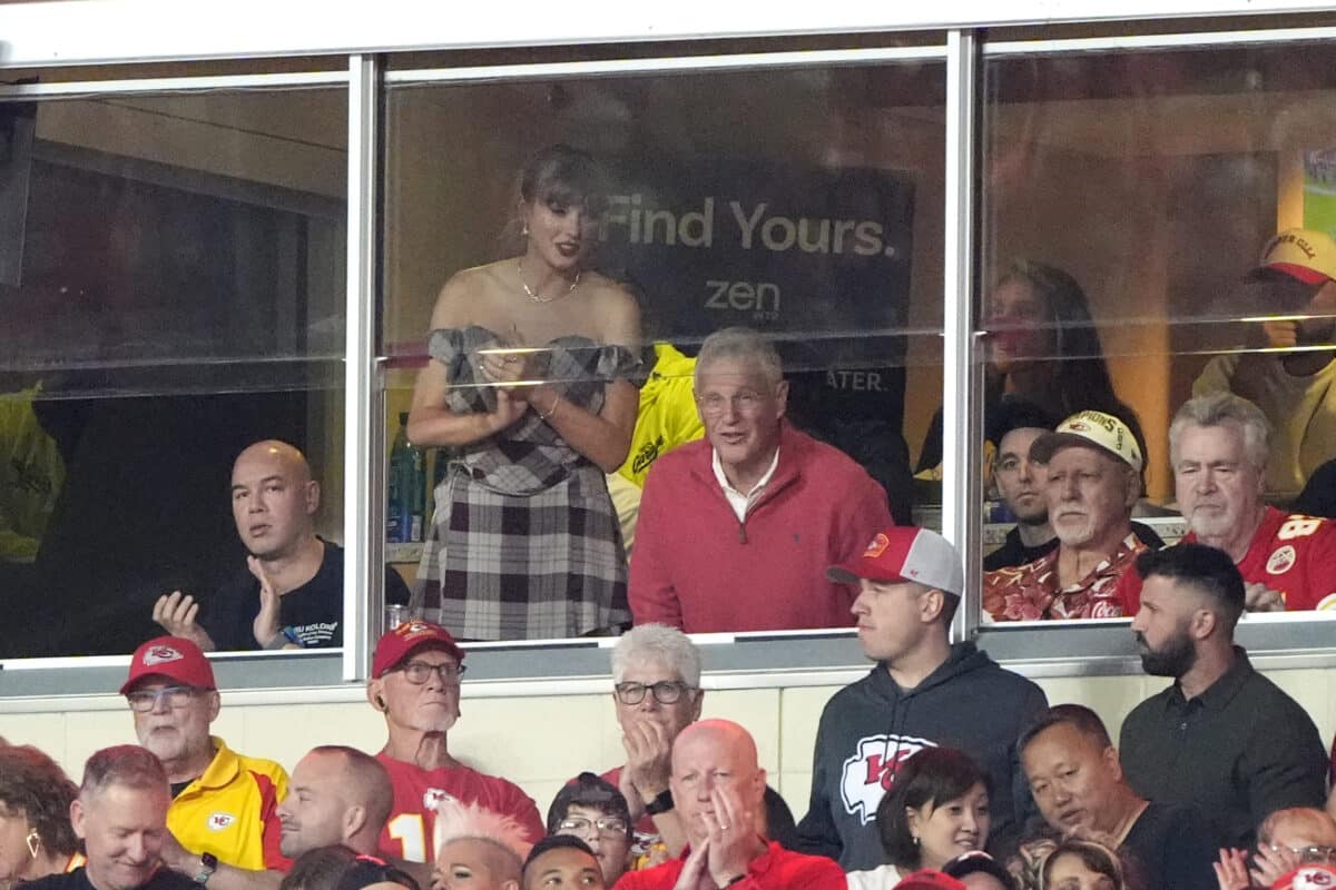 Taylor Swift at an NFL football game