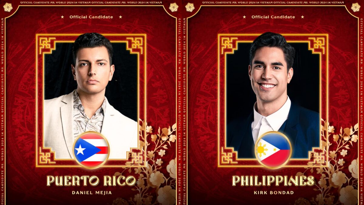 Mr. World 2024 Daniel Mejia (left) and Mister Philippines Kirk Bondad