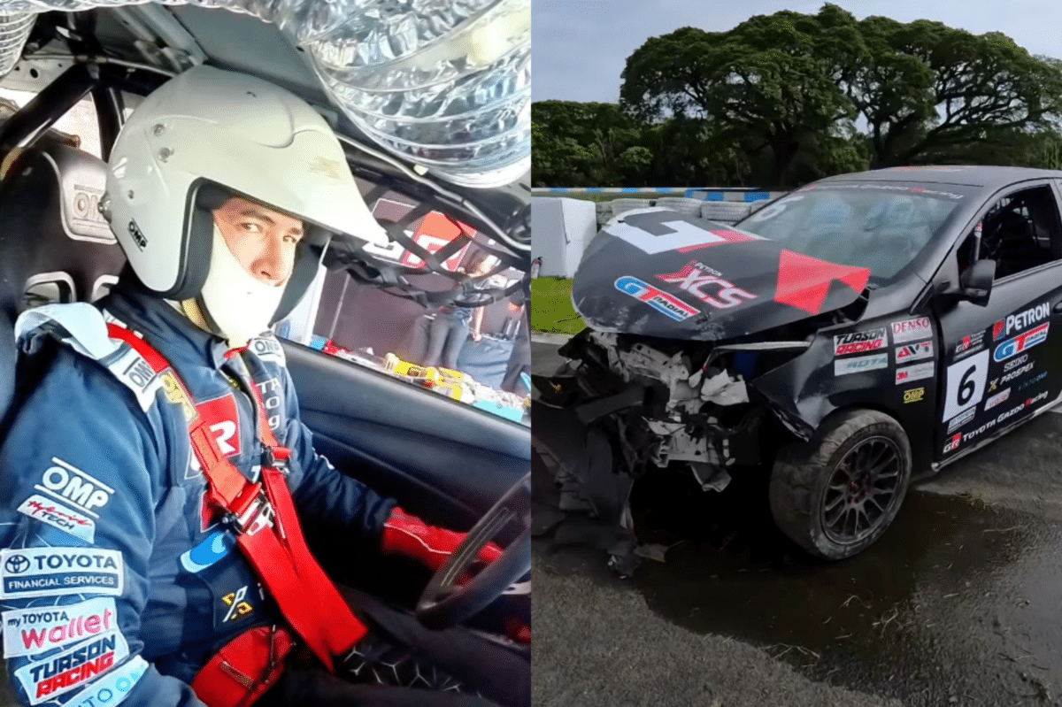 Troy Montero doing ‘fine’ after figuring in race car accident. Images: Instagram/@troymontero