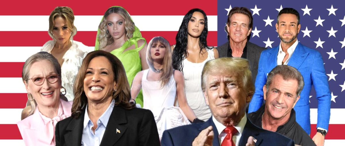 IN THE SPOTLIGHT: Celebrities split between Kamala Harris vs Donald Trump