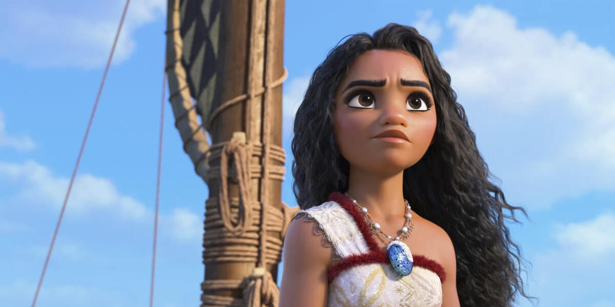 This image released by Disney shows the character Moana, voiced by Auli'i Cravalho, in a scene from "Moana 2." Image: Disney via AP