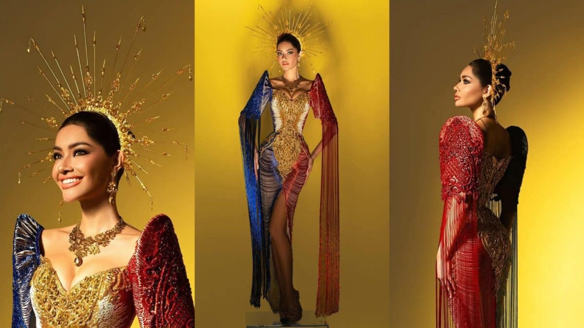 The Miss Philippines-Charm 2024 Kayla Jean Carter in her national costume