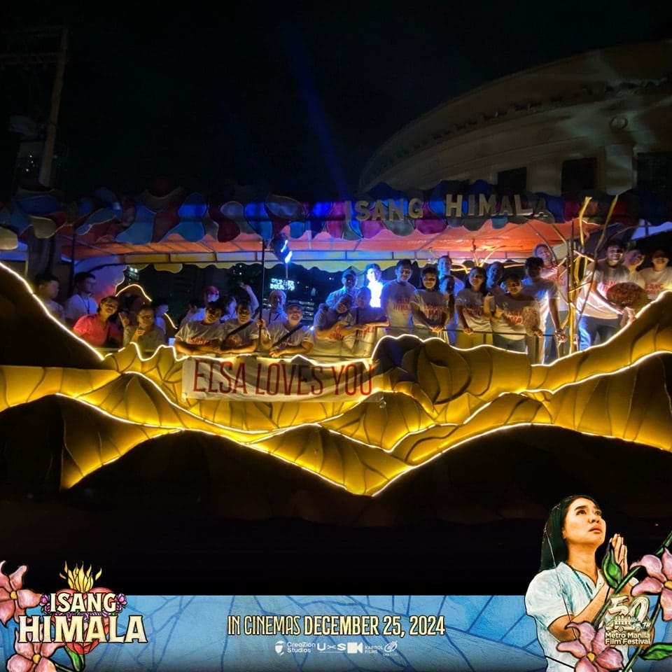 The float of "Isang Himala" starring Aicelle Santos and Bituin Escalante. Image: Facebook/CreaZion Studios