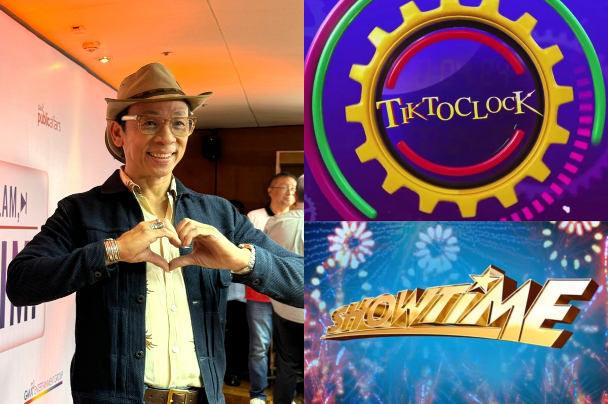 Kim Atienza reacts to rumors of ‘TiktoClock’ replacing ‘It’s Showtime’s’ slot. Images: X/@gma_pa, GMA, ABS-CBN