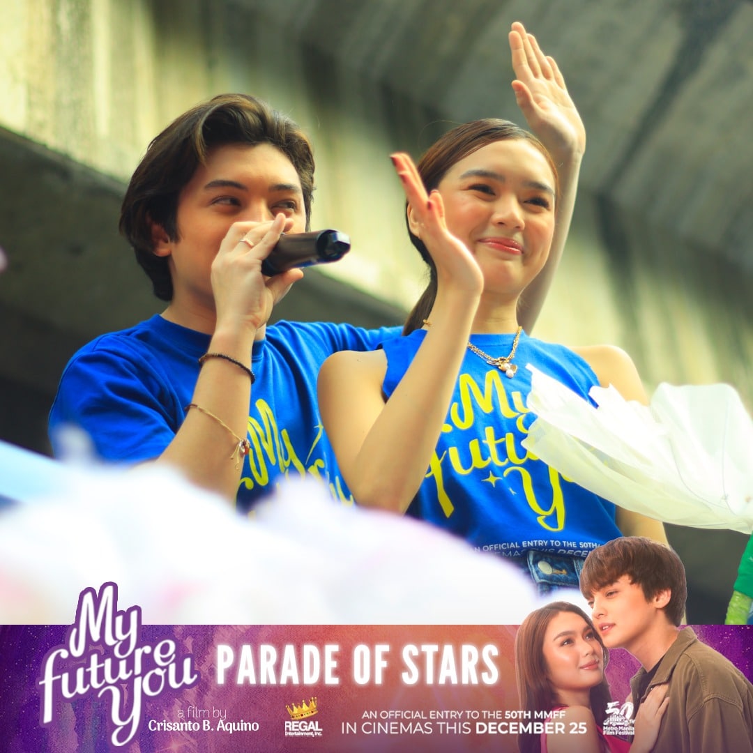 Seth Fedelin and Francine Diaz during the 50th MMFF Parade of Stars. Image: Courtesy of Regal Entertainment Inc.